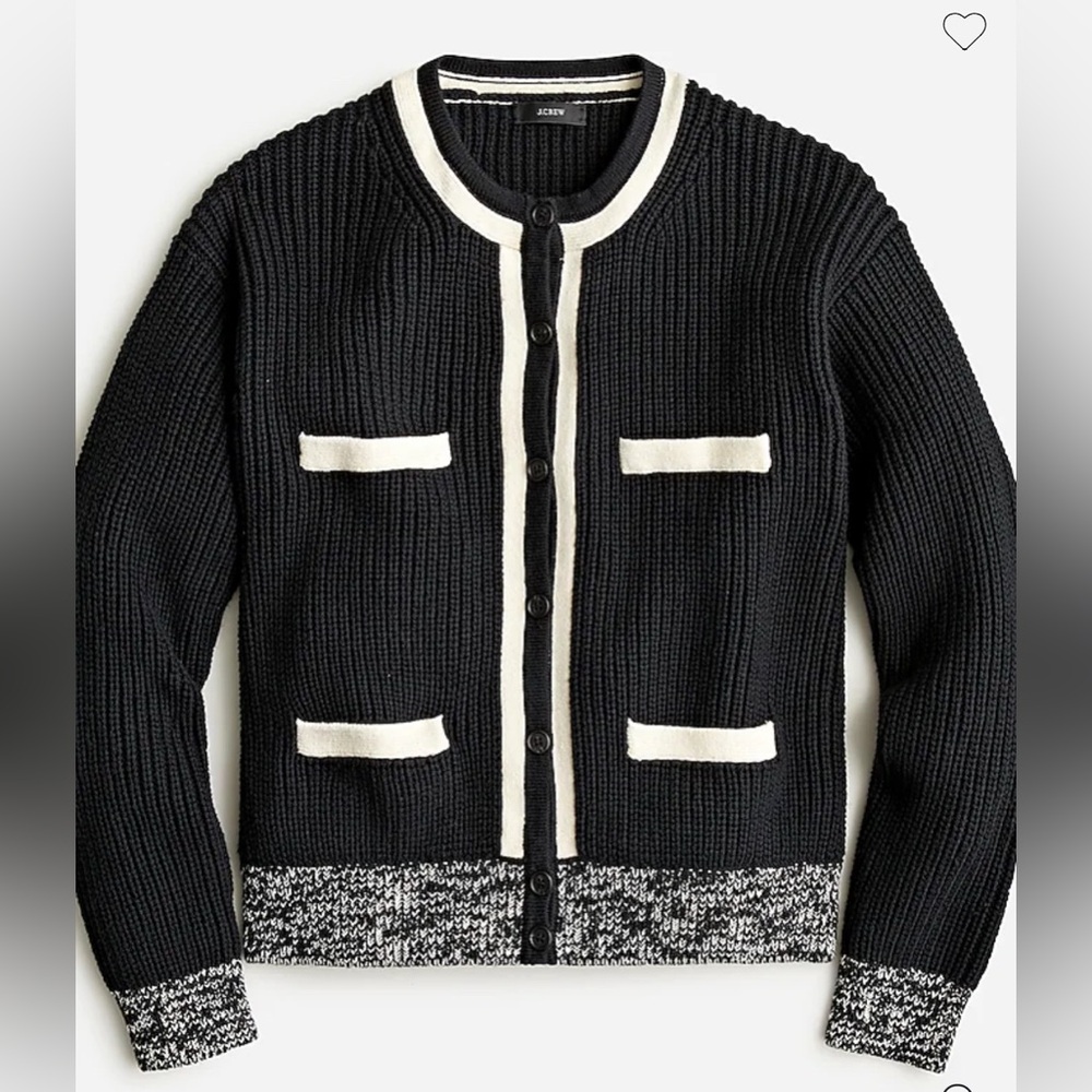 J.CREW Front-pocket cotton cardigan sweater (Size S)